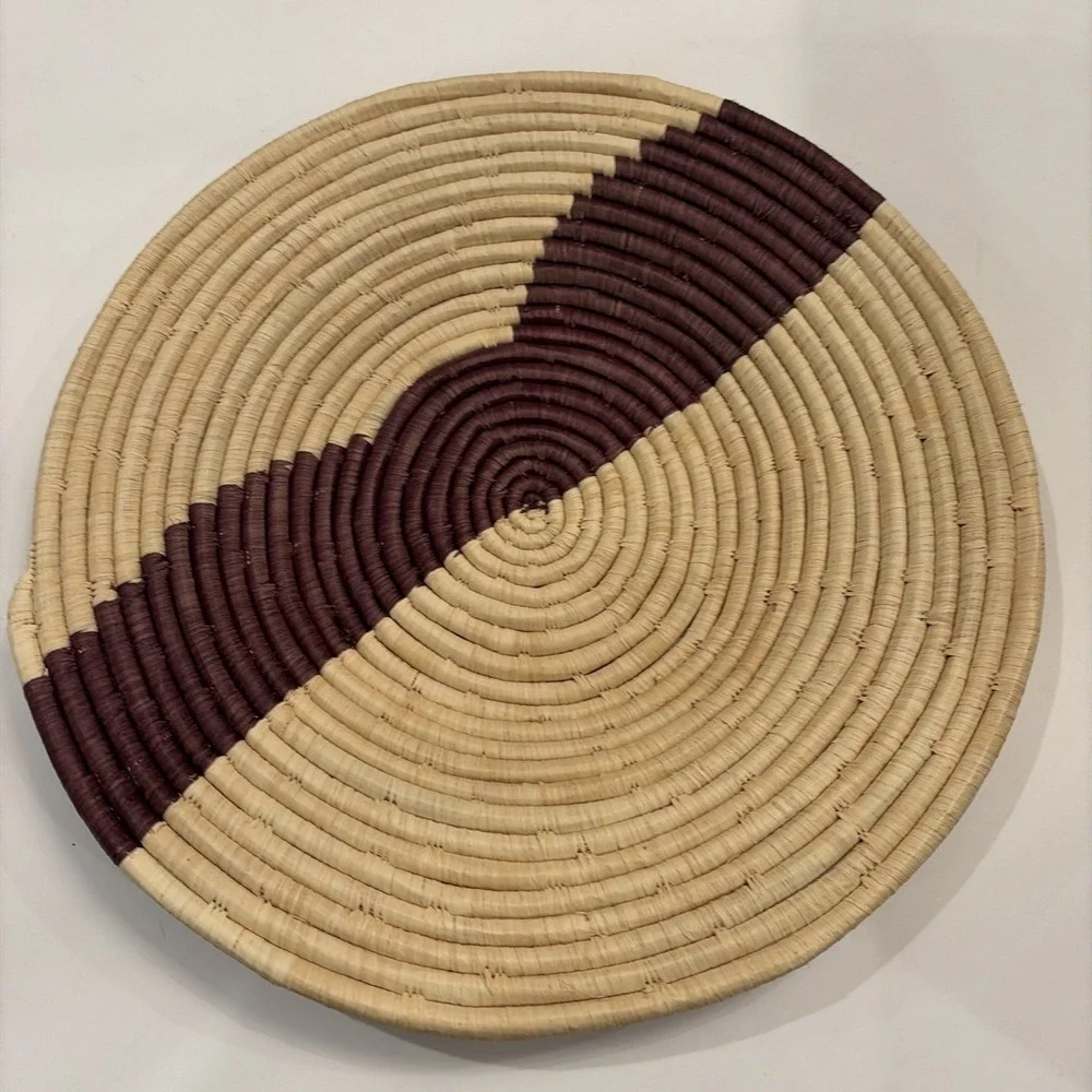 Kazi Woven Raffia Wall Art Plate 15